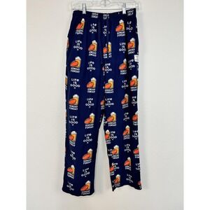 Life Is Good Pajama Pants Mens Small Blue Sunday Football Lounge Sleepwear